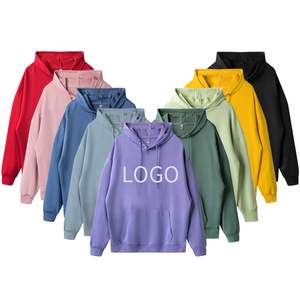 Sweat-shirt surdimensionné vierge à capuche en coton épais pour hommes et femmes, fournisseur de logo de conception personnalisée - Product Image 1