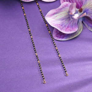 Cadena Mangalsutra de Perlas y Diamantes Chapada en Oro Premium para Mujer, Regalo de Boda - Product Image 6