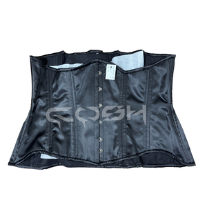Corset de maintien de la taille en satin noir de haute qualité, nouvelle arrivée, avec armatures en acier, sous le buste - Product Image 1