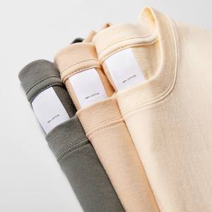 Bangladesh China Factory Price Customizable 230g Heavyweight Pure Cotton Base Layer T <b>Shirt</b> Crew Neck Loose Fit Casual T <b>Shirt</b> - Product Image 1