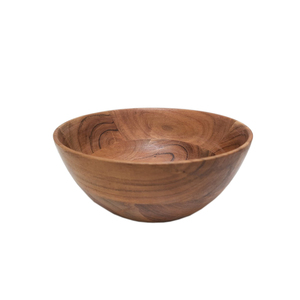 Bol de service en bois de vente chaude bol rond en bois décoratif de couleur naturelle et naturelle avec bols de vaisselle - Product Image 3