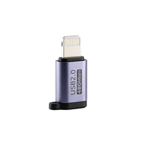 Adaptador USB2.0 480Mbps Micro USB C a Tipo C Macho Hembra, 12W 2.1A, Puerto de 8 Pines para Laptop, Teléfono Móvil, Carga Rápida, Transferencia de Datos