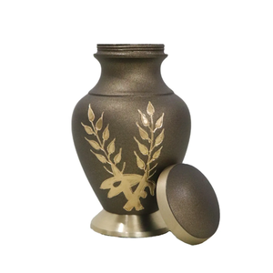 Urna de aluminio clásica de gran venta, acabado pintado reconfortante, urna de cenizas conmemorativas de cremación para adultos para restos funerarios humanos - Product Image 5