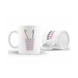 Taza de Cerámica de 15 oz con Diseño 'Mejor Juntos' para Parejas, Nombres Personalizados, Apta para Microondas y Lavavajillas, Diseño Novedoso para Bodas - Product Image 1