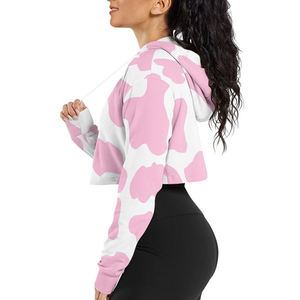 Venta caliente Crop Top Sudadera con capucha Nueva llegada Mejores mujeres Crop Tops Sudaderas con capucha Tallas grandes Transpirable Crop Hoodies 2025 - Product Image 2