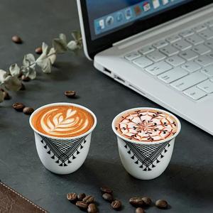 แก้วกาแฟเซรามิกสไตล์ตะวันออกกลางขนาด 70 มล. ลดราคาพิเศษ ชุด 6/12 ชิ้น ใช้ซ้ำได้ พกพาสะดวก ใช้กับเครื่องล้างจานและไมโครเวฟได้ - Product Image 3
