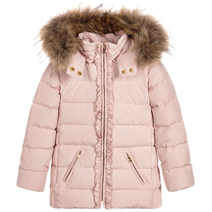 Chaqueta Acolchada de Invierno Unisex para Niños, Bordada, de Longitud Regular, con Cierre de Cremallera, Relleno Grueso de Poliéster, con Capucha - Product Image 1