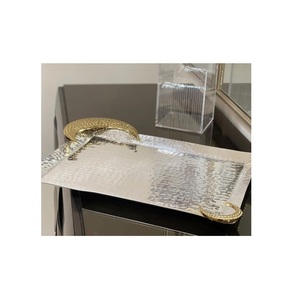 Plateaux de service musulman pour l'Aïd Plateau en métal arabe découpé pour le Ramadan Plateau décoratif pour les dattes et les bonbons Plateaux de service au meilleur prix - Product Image 4