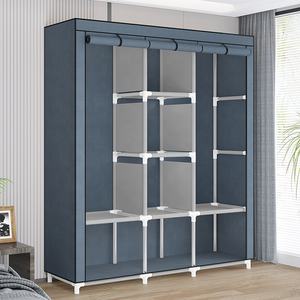 Armário Infantil para Quarto, Guarda-Roupa Simples de Design Portátil em Tecido, Organizador de Roupas - Product Image 6