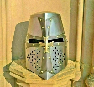 Nouveau casque d'armure de chevalier Templar en pain de sucre-casque médiéval portable cadeaux de Costume - Product Image 4