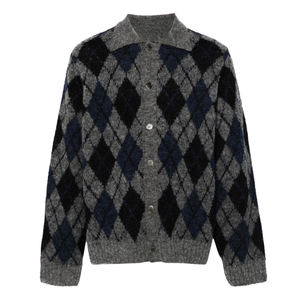 Matériau durable sur mesure pour hommes Pull à argyle à manches longues Vente à chaud Pull à argyle respirant avec de nouveaux designs - Product Image 3