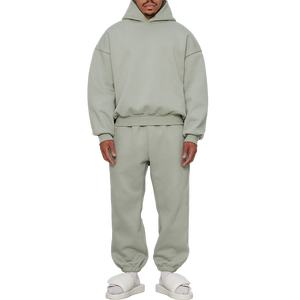 Conjunto Deportivo de Invierno al por Mayor, Sudadera con Capucha Holgada y Transpirable, Pantalones Deportivos, Ropa Urbana Esencial, Chándal de Alta Calidad 100% Algodón - Product Image 4