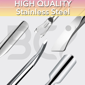 3 pièces Pousse-cuticules en acier inoxydable de haute qualité Colorful and Best Material OEM Service Available - Product Image 2