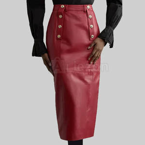 Jupe mince en cuir pour femmes en tissu doux Jupe mince pour femmes légère et durable pour un habillage élégant - Product Image 2