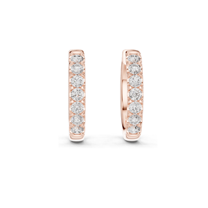 Boucles d'oreilles créoles en diamant de laboratoire 0,7 CT pour femmes, clarté VVS-VS EF, or 18 carats, 14 carats, 10 carats et argent 925, or rose, or jaune, or blanc - Product Image 2