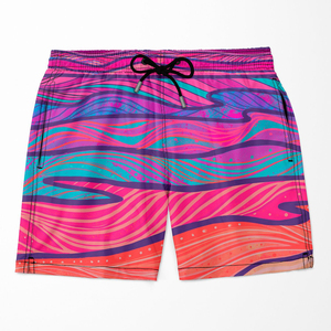 Pantalones cortos de baño de poliéster 100% para hombre, shorts coloridos por encima del suelo, a la moda, hechos a medida, cómodos, transpirables, de talla grande - Product Image 1