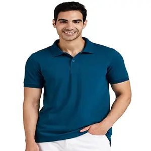 高品质男式马球衫短袖常规合身马球衫素色马球衫低价厂家直销