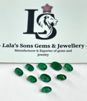 100% Zamrud Zambia Alami 6x4-5x7mm Potongan Oval Hijau Sedang 10.00 Karat Batu Permata Lepas Berkualitas Tinggi untuk Pembuatan Perhiasan