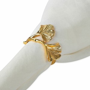 Anillos de Servilleta Elegantes y Modernos de Aluminio Chapado en Oro, Hechos a Mano para Decoración de Mesa, Bodas, Fiestas, Restaurantes y Cocina - Product Image 3