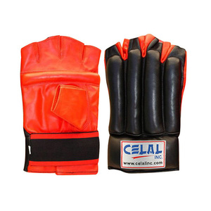 Guantes de boxeo, bolsa de boxeo, entrenamiento MMA, cuero negro - Product Image 4