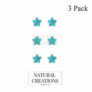 Premium 925 Sterling Silver Seawater Pearl Compressed Turquoise Blue <b>Star</b> Shape Dangle Earrings Bezel Setting Trendy Party <b>Gift</b> - Product Image 2