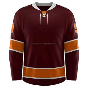 Uniforme Deportivo Personalizado de Alta Calidad al por Mayor 2024, Último Diseño de Jersey de Hockey sobre Hielo con Nombre de Equipo OEM, Patrón en Blanco para Impresión - Product Image 6