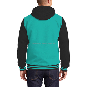 Custom Embroidery Wool Varsity <b>Jacket</b> with Stand Collar and Front Logo Windproof Breathable <b>Summer</b> Streetwear - Product Image 2