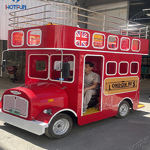 Tren Eléctrico sin Rieles <span class=keywords><strong>de</strong></span> Alta Calidad Tipo Autobús <span class=keywords><strong>de</strong></span> Londres para Parques <span class=keywords><strong>de</strong></span> Atracciones, Capacidad para 24 Personas, Certificado CE, Edades 8+ - Product Image 6