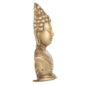 Estatua de Buda de Bronce Hecha a Mano en India, Figura de Latón, Esculturas, Decoración del Hogar, Artículos de Regalo, 8.80 Pulgadas, SNF-403 - Product Image 4