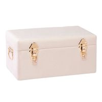 Ensemble de coffre de rangement en velours avec quincaillerie en or rose, organisateur de bijoux décoratifs et mallette de rangement pour la maison