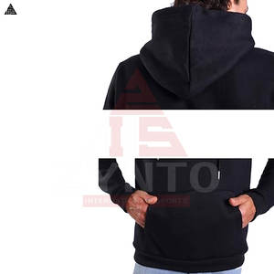 Sweat à capuche brodé de qualité supérieure pour hommes, coupe oversize, en mélange de coton, personnalisable, prix de gros - Product Image 3