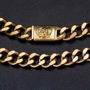 Venta caliente 14K Chapado en oro 925 Plata de ley 10mm Iced Out Miami Lion Hebilla Cadena cubana para hombres Joyería de moissanita Premium - Product Image 4