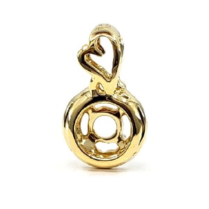 Chine Vente en gros Bijoux Saint-Valentin Meilleure qualité Or jaune 18 carats Diamant naturel Taille brillant Fantaisie Classique Pendentif semi-monté - Product Image 3