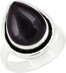 Plata de Ley 925 sólida, piedra preciosa de ónix negro Natural, anillo hecho a mano de Color negro, joyería de plata de ley 925, anillo estampado, joyería - Product Image 4