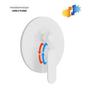 Miscelatore doccia a parete a leva singola con deviatore a 4 vie sistema di installazione facile per una serie di colori... per accessori per doccia - Product Image 3