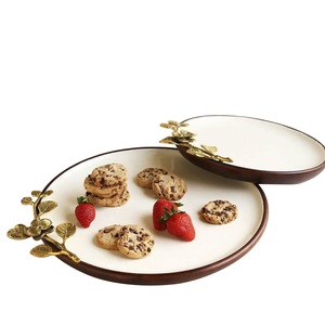 Bandeja de servicio de metal y vidrio con forma personalizada de la mejor calidad, producto de Venta caliente ecológico para servir dulces o alimentos - Product Image 5