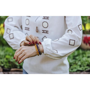 เสื้อลำลอง2025สไตล์โรมาเนียเสื้อเบลาส์/เสื้อตกแต่งด้วยพู่ปักแฟชั่นเรียบง่ายสำหรับงานเลี้ยง - Product Image 3