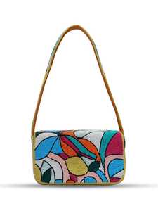 Bolso de Mano Floral de Magnolia con Cuentas de Vidrio, Hecho a Mano, Color y Forma Personalizables, Bolso de Hombro Primavera/Verano - Product Image 4