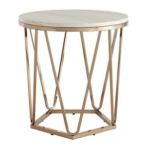 Table d'angle en fer et bois massif personnalisée de haute qualité pour la maison, le jardin, le bureau, table d'appoint élégante pour café pour la décoration - Product Image 3