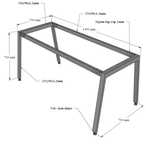 Escritorio de Computadora Moderno y Minimalista Aton Concept HBAT006 de 140x80 con Patas de Hierro Ensambladas para Estudio u Oficina - Product Image 6