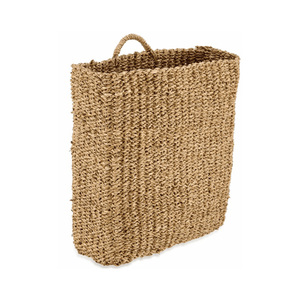 Wall hanging file letter holder made of seagrass handwoven magazine holders stationery document rack - Product Image 4