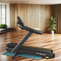 Tapis roulant commercial pour salle de sport avec écran LED, entraînement mécanique, test de fréquence cardiaque, marche sportive, capacité 150 kg, en acier fabriqué