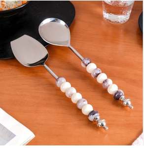 Juego de Cubiertos de Acero Inoxidable con Mango de Bambú, Elegancia Natural, Apto para Lavavajillas, Ligero y Sostenible - Product Image 4