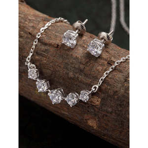 Compre en Línea Conjuntos de Pendientes de Plata de Ley 925 de Primera Calidad para Bodas - Product Image 2