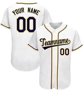 Fabricante personalizado adultos equipo de béisbol Jersey Color sólido hombres béisbol Jersey de talla grande transpirable al por mayor personalizado - Product Image 5