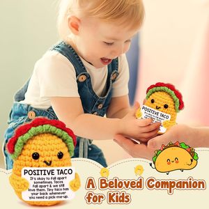 Regalo de Taco de ganchillo positivo hecho a mano inspirador apoyo emocional felpa mujeres hombres mamá papá hijo hija hermana amigo compañeros de trabajo - Product Image 2