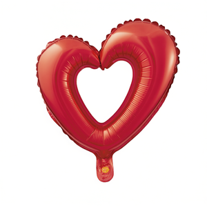 Globo Metálico en Forma de Corazón de 100 cm, Rojo, Decoración para Fiesta de San Valentín - Product Image 1