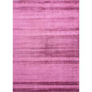 พรมไหมไผ่สีชมพูและสีม่วงลายทางทำมือ-HBS-01 - Product Image 1