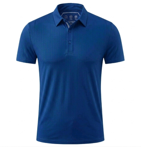 Mens Premium Cotton Pique Polo Shirt 220 GSM Soft Breathable Black Solid Custom Embroidery Logo <b>Classic</b> Fit Men's Polo Shirts - Product Image 4