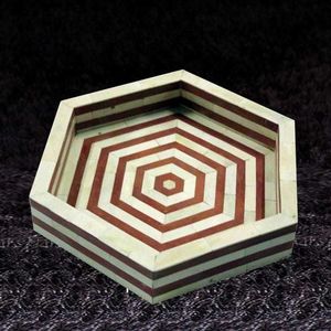 ASSISTANT INLAY PLATEAU PLATEAU DE SERVICE FAIT À LA MAIN LUXE Os Incrustation Ramadan Petit Déjeuner Alimentaire Fruits Café Thé Plateau Décoratif - Product Image 2